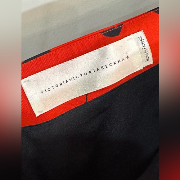 Victoria Beckham One-Shoulder Sunglass Mini Dress Red 2 - Picture 12 of 12